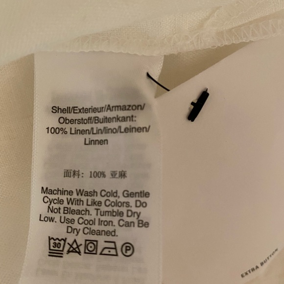 DKNY pure 100% linen v neck top - Picture 3 of 3